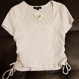 🚫sold. Nwt Ribbed lace up crop top